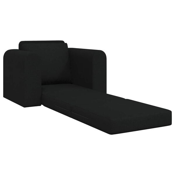 vidaXL Sammenleggbar Sofa seng Svart 98 x 71 x 83 cm stoff