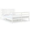 vidaXL Sengeramme uten madrass hvit 120x190 cm heltre furu