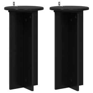 vidaXL Planteholder 2 stk. Svart 29,5 x 29,5 x 60 cm Konstruert tre