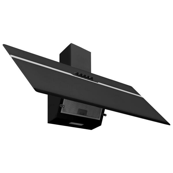 vidaXL Vegghengt kj&oslash;kkenvifte 90 cm rustfritt st&aring;l og herdet glass