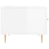 vidaXL Salongbord 2 stk h&oslash;yglans hvit 50x50x40 cm konstruert tre