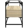 vidaXL TV-benk med glasstopp sonoma eik 80x35x51 cm konstruert tre