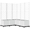 vidaXL Plantekasse med espalier hvit 120x120x136 cm PP