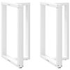 vidaXL Barbordben T-formet 2 stk hvit 60x35x(90-91) cm st&aring;l