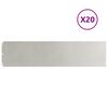 vidaXL Gjerdekant 20 stk. 25 x 103 cm Rustfritt st&aring;l S&oslash;lv