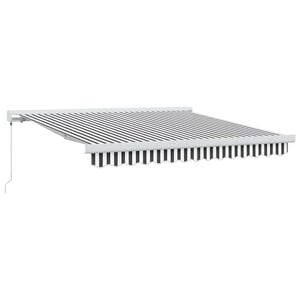vidaXL Uttrekkbar markise antrasitt og hvit 3x2,5 m stoff og aluminium