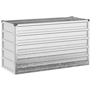 vidaXL Hevet Hagebed S&oslash;lv 100 x 40 x 55 cm galvanisert