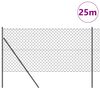 vidaXL Gjerdep&aring;le Gr&aring; 25 x 1,4 m (60 x 60 mm mesh) St&aring;l og PVC