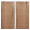 vidaXL Rullegardiner 2 stk bambus 100x160 cm brun