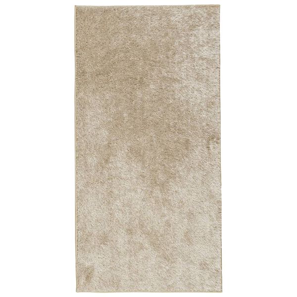 vidaXL Teppe ISTAN med lang luv skinnende utseende beige 80x150 cm