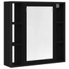vidaXL Baderomsspeilskap svart eik 60x16x60 cm konstruert tre
