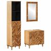 vidaXL Baderomsskapsett 3 stk. 62 x 33 x 58 cm Massiv mango tre