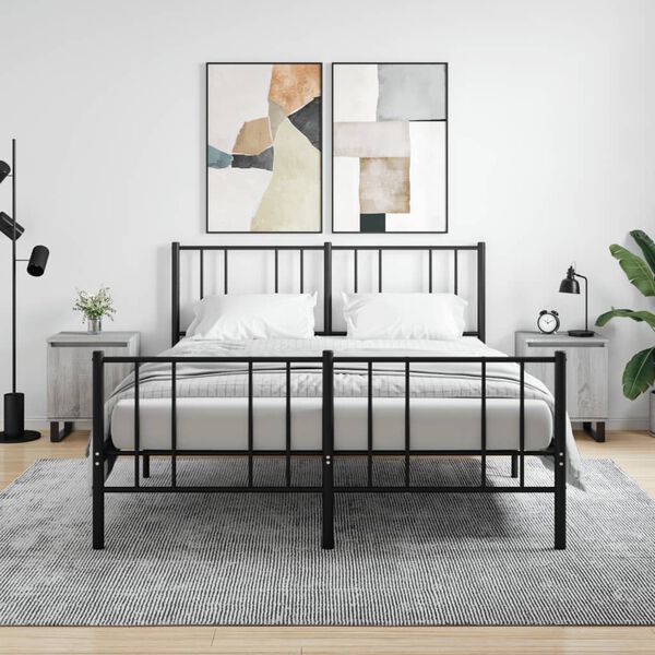 vidaXL Nattbord 2 stk gr&aring; sonoma 40x30x50 cm konstruert tre