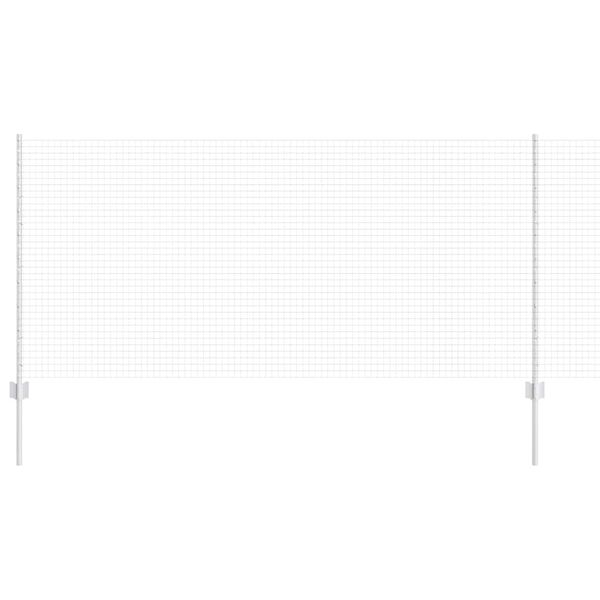 vidaXL Gjerde med stolpe s&oslash;lv 1 x 25 m St&aring;l