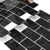 vidaXL Subway-flis 20 pcs Svart marmor 30,5 x 30,5 cm