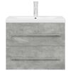 vidaXL Baderomsskapsett 2 deler betonggrå konstruert tre