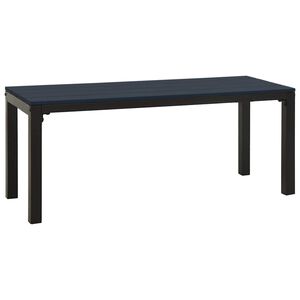 vidaXL Hagebenk 110 cm st&aring;l og WPC svart