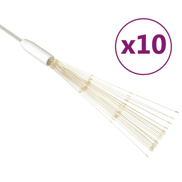 vidaXL Utend&oslash;rs julelys kinaputt 10 stk varmhvit 20 cm 1400 lysdioder