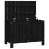 vidaXL Putekasse svart 76x42,5x54 cm heltre furu
