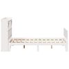 vidaXL Seng med bokhylle uten madrass hvit 150x200 cm heltre furu