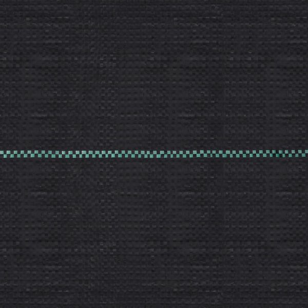 vidaXL Kontrollmatte for ugress svart 2x25 m PP