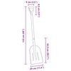 vidaXL Spade s&oslash;lv 29 x 122 cm Aluminium