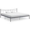 vidaXL Sengeramme gr&aring; metall 200x200 cm