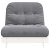 vidaXL Futonsofa med madrass hvit 80x206x11 cm heltre furu