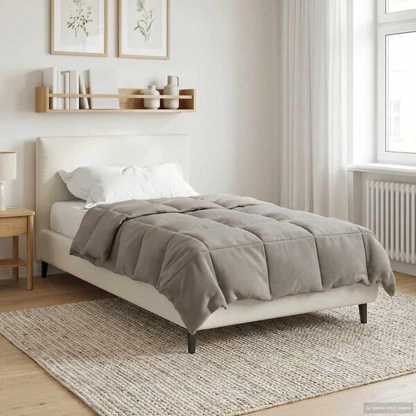 vidaXL Full &aring;r dyne Quilted gr&oslash;nn 135 x 200 cm Mikrofiber