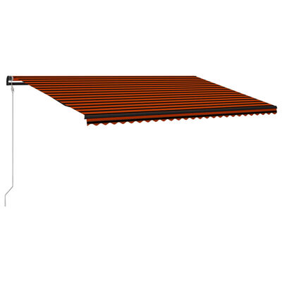 vidaXL Automatisk uttrekkbar markise 600x300 cm oransje og brun