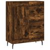 vidaXL Highboard r&oslash;kt eik 69,5x34x180 cm konstruert tre