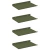vidaXL Flytende hylle 4 stk. Olivengr&oslash;nn 30 x 18 x 2,5 cm St&aring;l