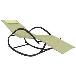 vidaXL Gyngende solseng kremhvit stål og textilene