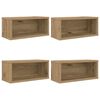 vidaXL CD-oppbevaringsstativ 4 stk. Artisan eik 40 x 17 x 17 cm