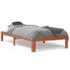 vidaXL Sengeramme uten madrass voksbrun 75x190 cm heltre furu