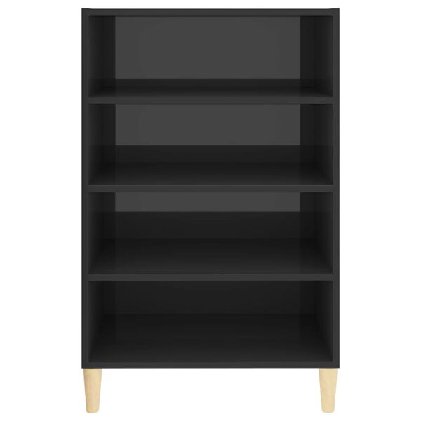 vidaXL Skjenk h&oslash;yglans gr&aring; 57x35x90 cm konstruert tre