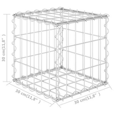 vidaXL Gabion høybed kubeformet ståltråd 30x30x30 cm