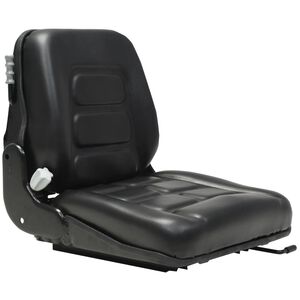 vidaXL Gaffeltruck- og traktorsete fj&aelig;ring justerbar ryggst&oslash;tte svart