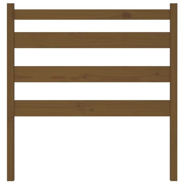 vidaXL Sengegavl honningbrun 81x4x100 cm heltre furu