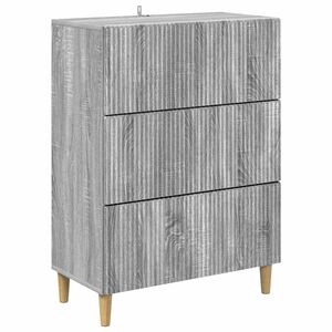 vidaXL Skuffeskap Gr&aring; sonoma 66 x 34,5 x 90 cm Konstruert tre