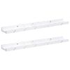 vidaXL Vegghylle 2 pcs Hvit marmor 60 x 9 x 3 cm Konstruert tre