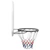 vidaXL Bakplate for basketballkurv hvit 109x71x3 cm polyeten