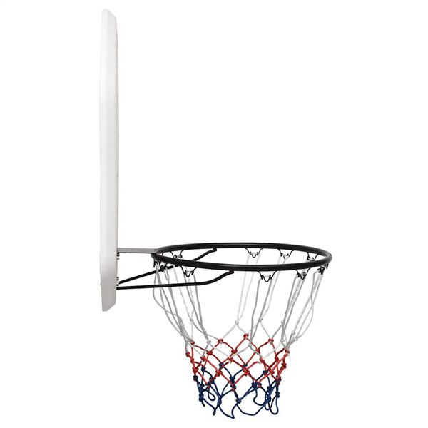 vidaXL Bakplate for basketballkurv hvit 109x71x3 cm polyeten