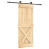 vidaXL Skyved&oslash;r 80 x 210 cm Massiv Furu Tre (Ubehandlet)