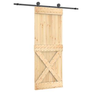 vidaXL Skyved&oslash;r 80 x 210 cm Massiv Furu Tre (Ubehandlet)
