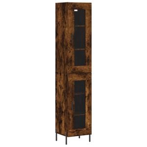 vidaXL Highboard r&oslash;kt eik 34,5x34x180 cm konstruert tre