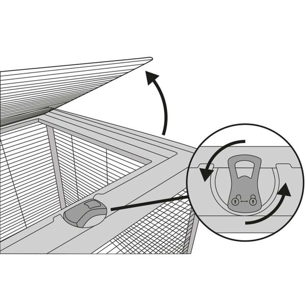 FLAMINGO Smådyrbur Elsa stor 77x47x60cm