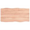 vidaXL Bordplate lysebrun 80x40x(2-6)cm behandlet heltre naturlig kant