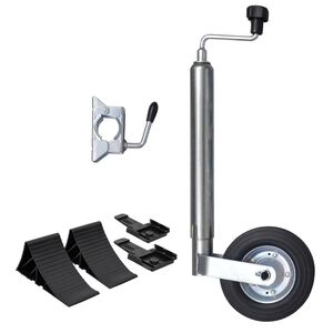 vidaXL Støttehjul 48 mm med 1 klemme og hjulklosser