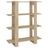 vidaXL Bokhylle/romdeler sonoma eik 100x30x123,5 cm